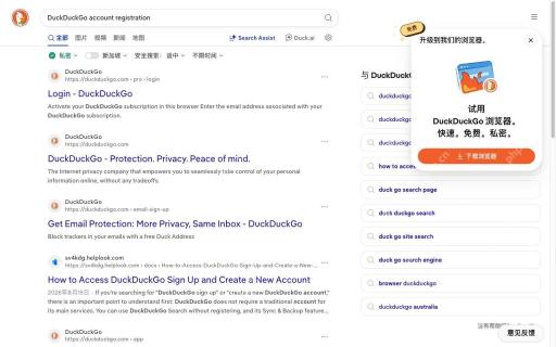 优先查看官方帮助结果对应的DuckDuckGo真实界面