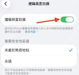 iPhone 失窃设备保护页面总开关已打开,并显示需要安全性延迟选项
