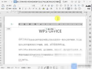 在开始选项卡中查看页眉段落对齐按钮