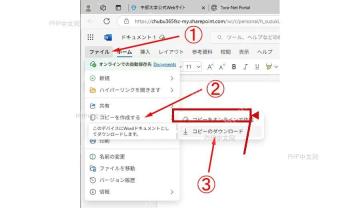 Word 网页版文件菜单中选择下载副本把云文档保存到电脑