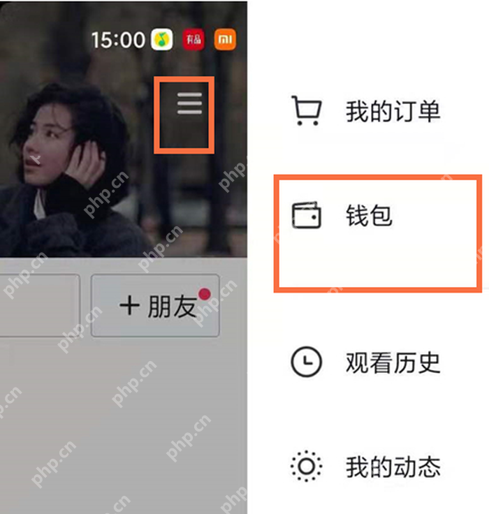抖音钱包中的支付与账户入口