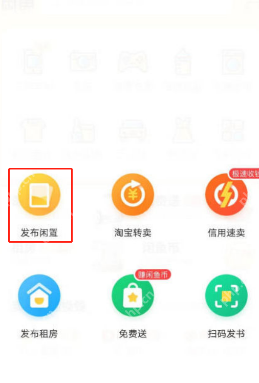 闲鱼发布菜单中的发闲置选项_闲鱼怎么发布商品_闲鱼闲置商品发布教程 - php中文网