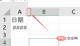 What should I do if the date in the Excel table turns into a pound sign?
