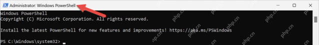 Windows PowerShell 管理员窗口标题显示 Administrator Windows PowerShell