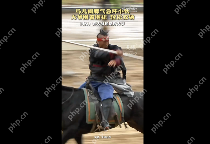 马儿闹脾气被围裙大爷轻松驯服 网友:你大爷还是你大爷 - php中文网