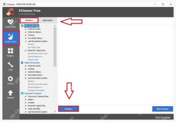 CCleaner Windows 电脑端正在清理 Windows Explorer Taskbar Jump Lists 项目