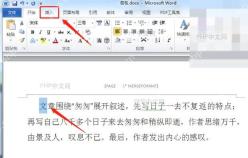 Word文档中段落首字被选中的界面