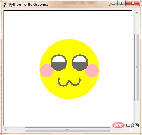 Comment dessiner un visage souriant en python