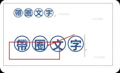 Word 文档中带圈字符生成后的效果