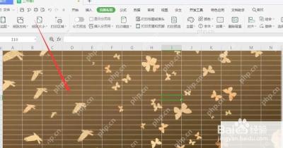 WPS表格工作表中背景图片已经铺到网格后面