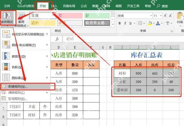 检查进销存汇总区是否正确反映明细数据