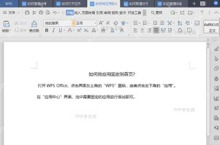 WPS如何将应用固定到首页？入口位置