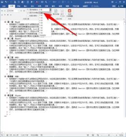 Word大纲视图中通过显示级别检查章节层级