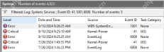 Windows 事件查看器系统日志筛出 Kernel-Power 和 BugCheck 相关事件