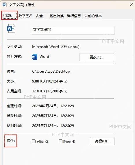 检查文件是否为只读状态
