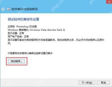 Win10 程序兼容性疑难解答中选择尝试建议的设置