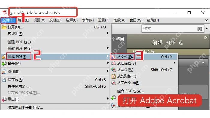 打开Adobe Acrobat
