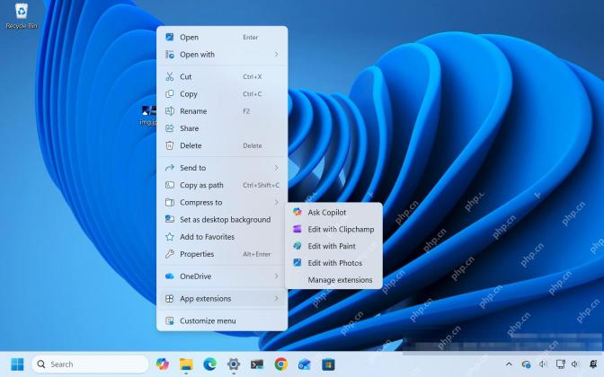 win11怎么自定义右键菜单_win11右键菜单自定义教程 - php中文网