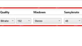 HandBrake Audio 页中 Codec、Bitrate 和 Mixdown 设置