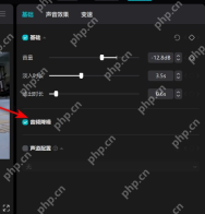 音频面板里有音频降噪入口