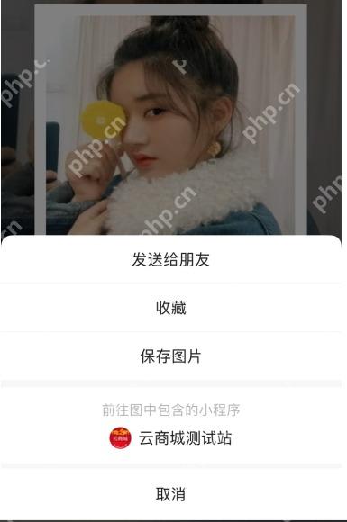 微信图片长按菜单中的保存图片选项