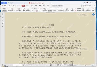 WPS打开PDF后的顶部功能区，可确认PDF转图片入口