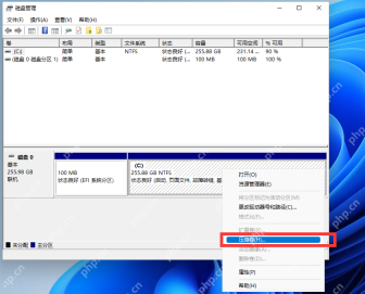 Win11 压缩卷窗口中的可压缩空间和输入框