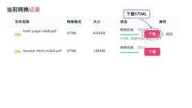 下载转换后的HTML文件