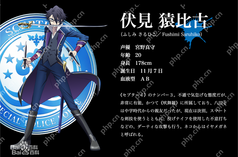 动漫《K》人物图文介绍 - php中文网