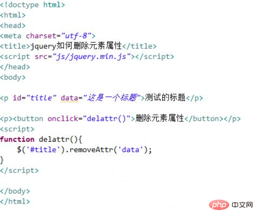 Comment supprimer les attributs de lobjet élément dans jquery