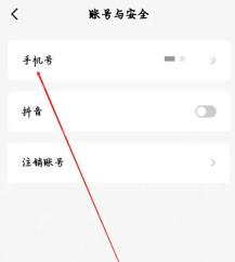 红果短剧账号与安全页面手机号入口
