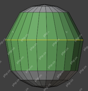 Blender 5.2 网格示例显示收拢后拓扑点线数量减少