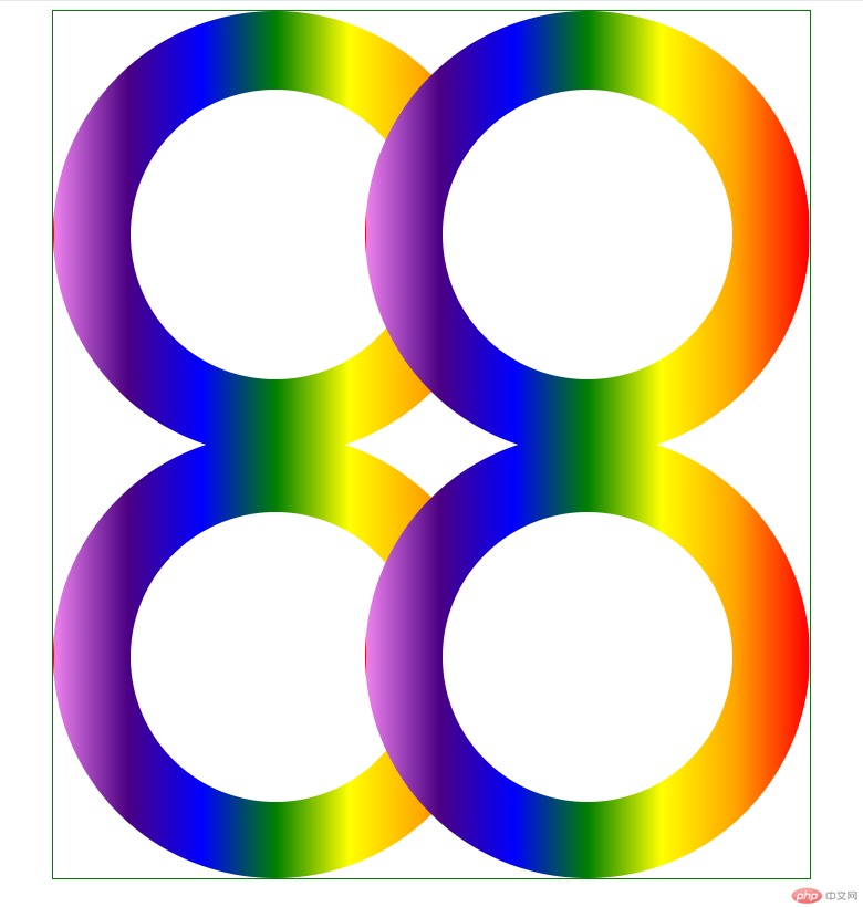 css3线线渐变实现4圆环相连(代码实例)