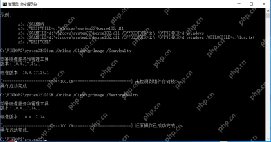 Win10 管理员命令提示符执行 DISM 和 SFC 修复系统文件