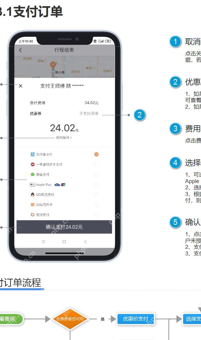 滴滴出行支付订单页面可切换优惠券和支付方式