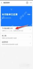 支付宝中文界面：下月账单累计，对应步骤：进到账单后，先点下月待还金额或下月账单累计。提前还款通常从这部分待还款项开始。
