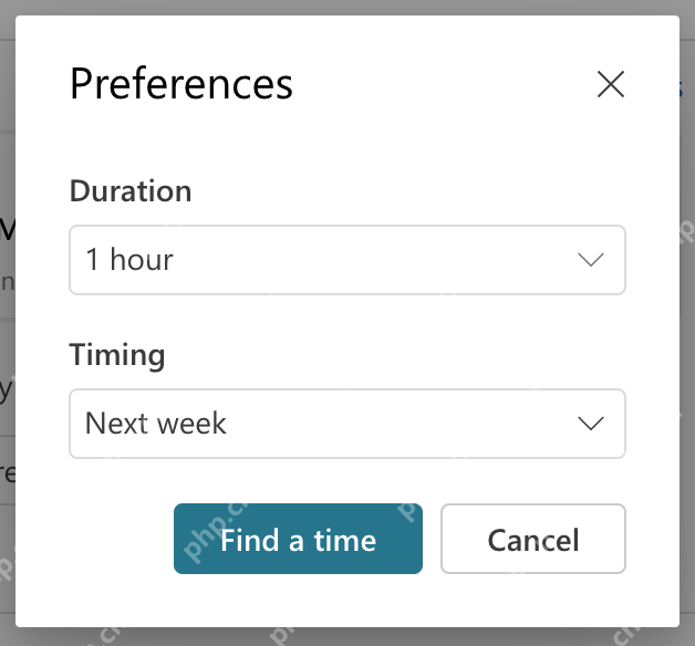 Outlook建议时间偏好设置中调整会议时长和时间范围