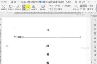 在文档大纲视图中如何更新目录?中间操作