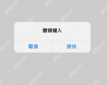 iPhone弹出撤销键入确认提示