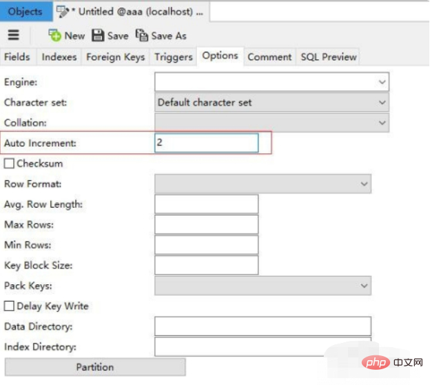 How to set the primary key and auto-increment of data table in mysql