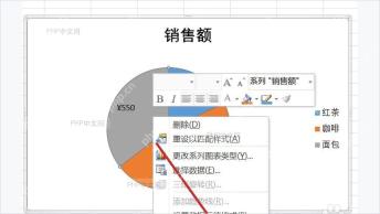 Excel 饼图右键菜单中定位设置数据系列格式命令