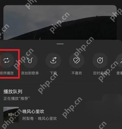 汽水音乐播放控制面板顺序播放入口