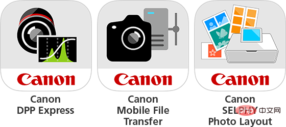 What is the software for transferring photos from Canon cameras to mobile phones?