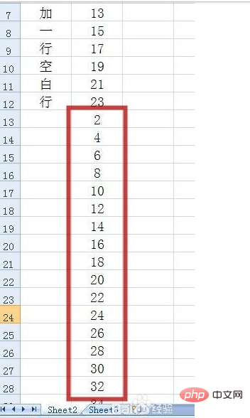 So fügen Sie in Excel eine Zeile pro Zeile hinzu