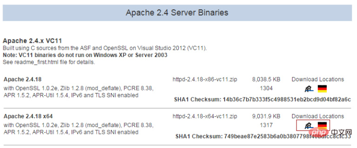 php7 설치 가이드 (windows) 아파치 설치 (1)