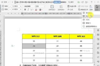 如何快速选择文档表格/单元格/行/列？设置效果
