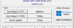 CPU-Z About 页面 Tools 区域显示 Save Report TXT 按钮用于导出配置报告