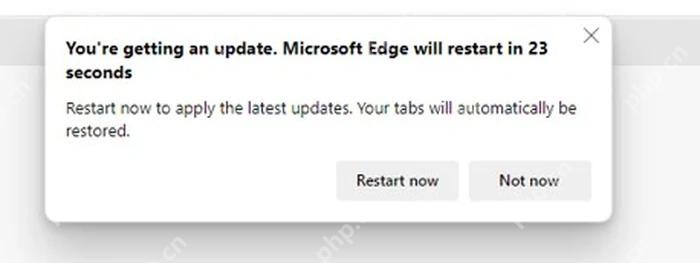 Microsoft Edge空闲重启更新启用状态
