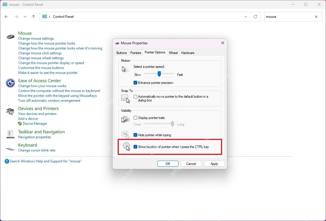 win11鼠标光标不见了怎么调出来_win11鼠标光标消失排查与恢复指南 - php中文网