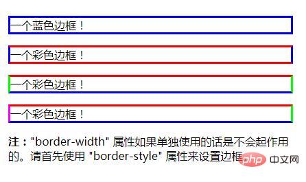 css border-color屬性怎麼用？